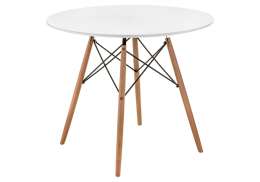 Стол деревянный Table 80х72 white / wood (80x72)